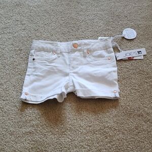 Joe's Jeans The Markie White Jean Shorts Mid Rise Girls Sz 6 NWT Soft Cotton